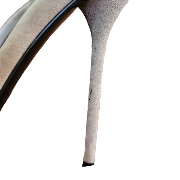 Gucci Taupe Black Diamond Crystals Kid Scamosciato Formal Heel Shoes 37 (7) - Picture 11 of 13